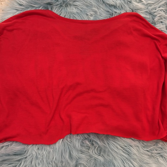 EUC! Red #Dead Creep Street Distressed Crop Top! Size Large - Picture 5 of 5